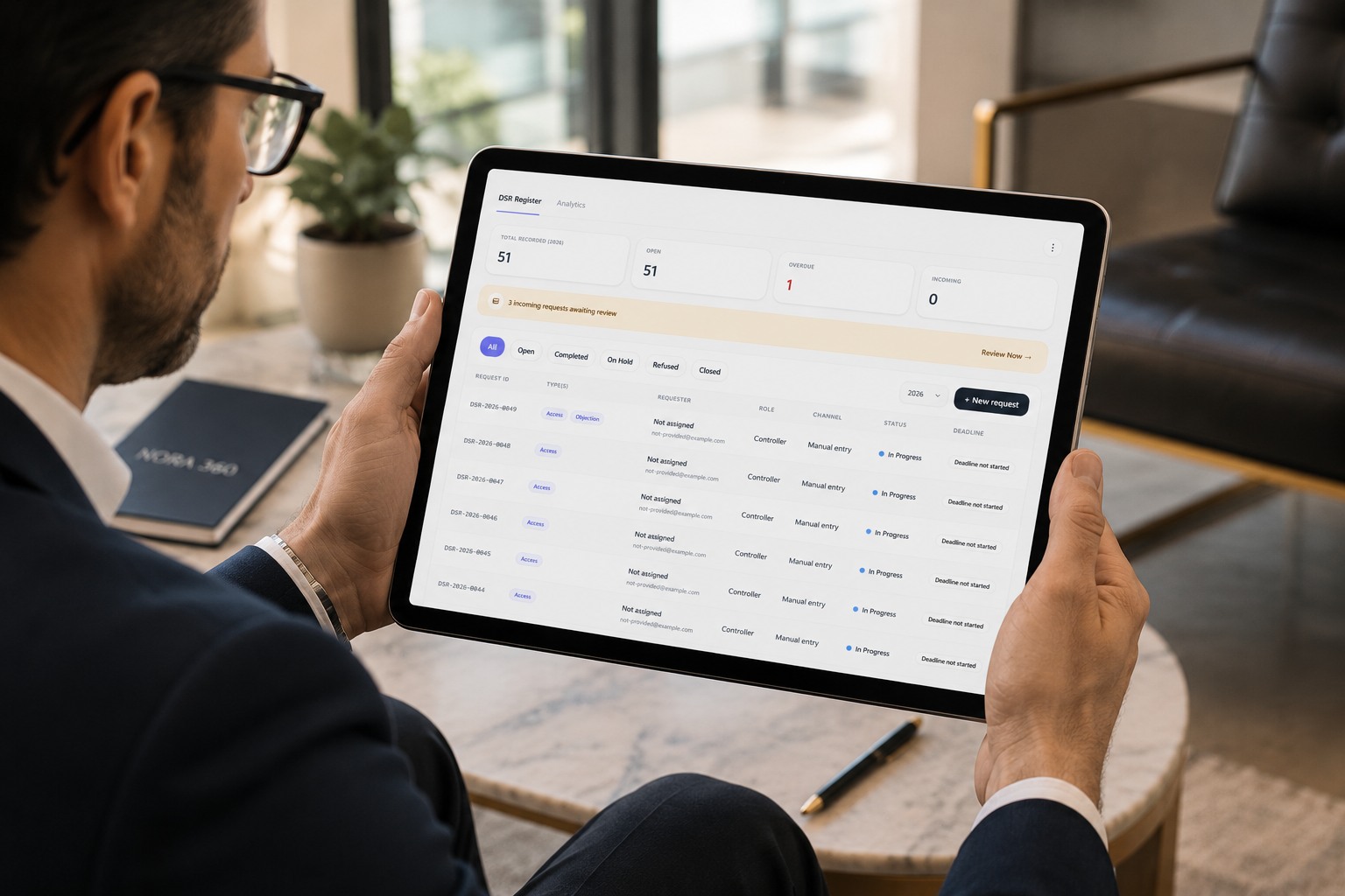 Norm360 dashboard and document structure