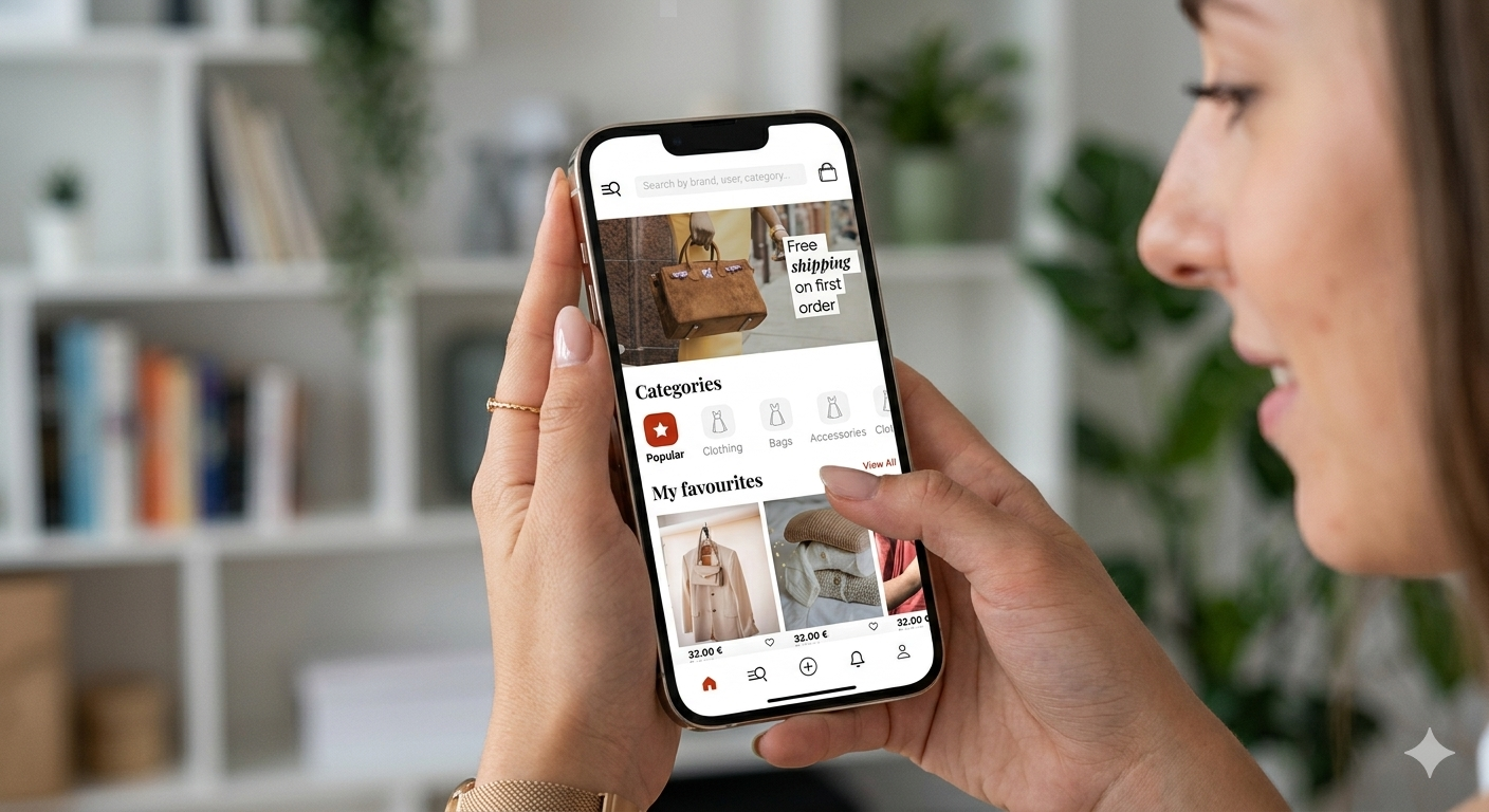 RetroChic product feed on mobile