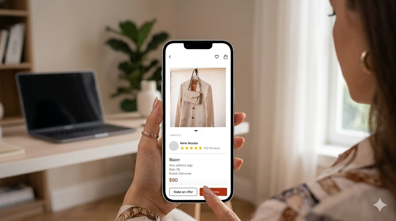RetroChic product detail and chat flow